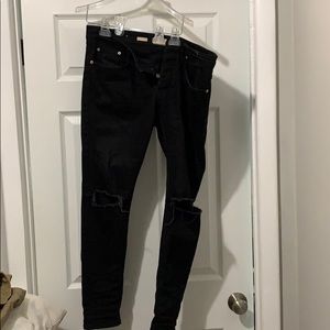 Men’s Topman Skinny Stretch ripped jeans
